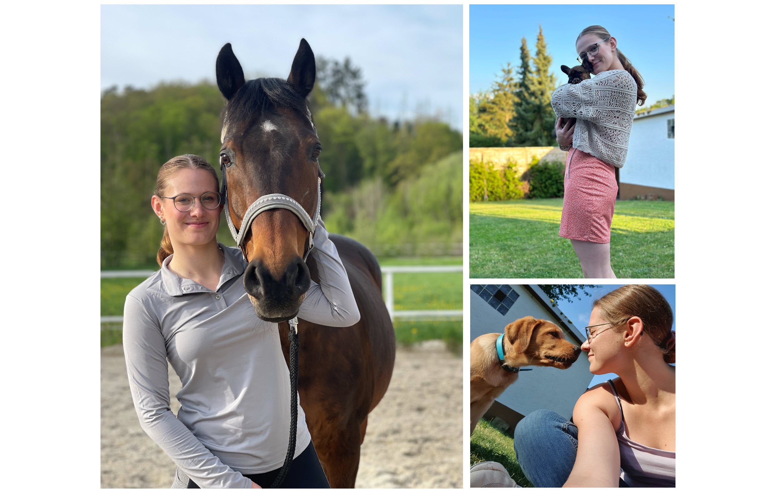 Laureen mit ihren Tieren