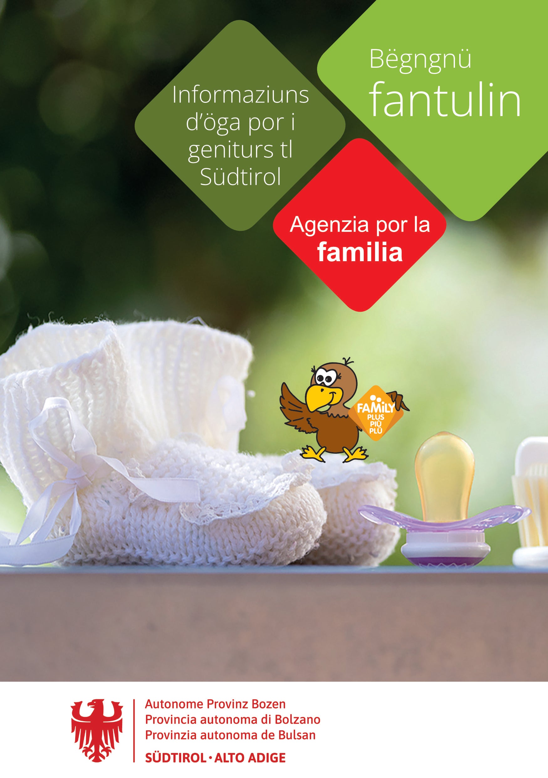 Bëgngnü fantulin - Informaziuns d‘öga por i geniturs tl Südtirol