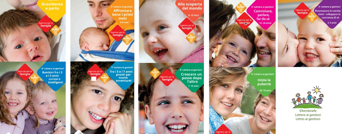 Collage della collana delle Lettere ai genitori