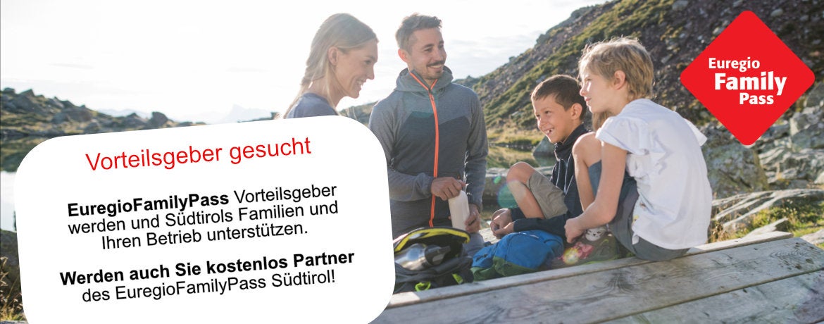 Vorteilsgeber des EuregioFamilyPass Südtirol werden gesucht.