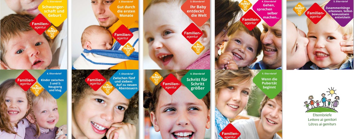 Die neun Ausgaben der Elternbriefe enthalten viele Informationen und wertvolle Tipps für Eltern. 