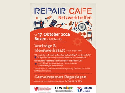Flyer der Veranstaltung Repair Café (Quelle: OEW – Organisation für Eine solidarische Welt)