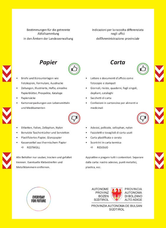 Flyer für PAPIER (ohne Piktogramm), Landesämter in anderen Gemeinden