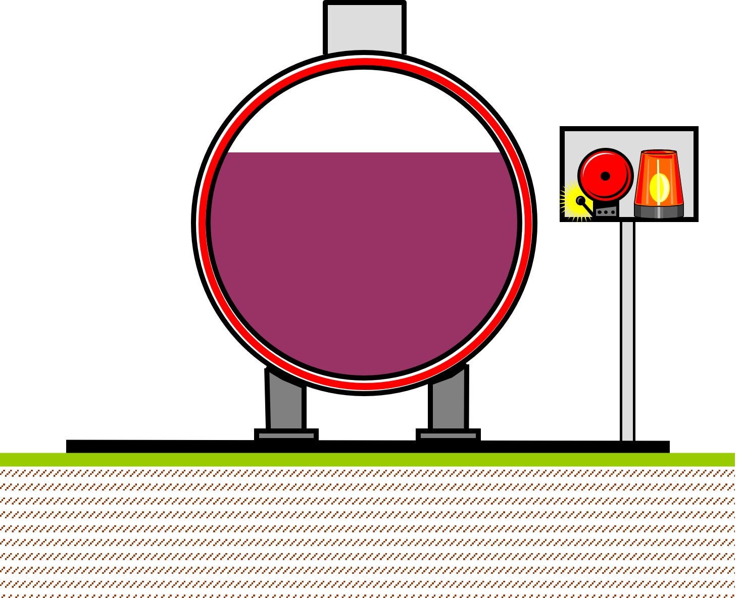 Oberirdische doppelwandige Behälter im Freien (Quelle: Landesagentur für Umwelt und Klimaschutz)