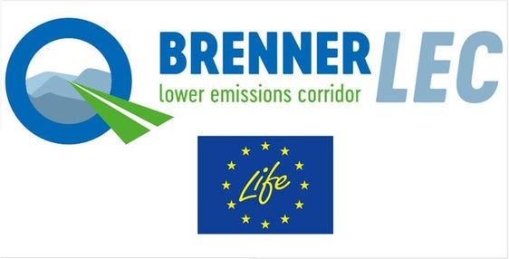 Logo des EU-Projektes BrennerLEC und des Programms Life