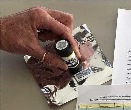 Kit zur Radonmessung (Foto: Landesagentur für Umwelt)