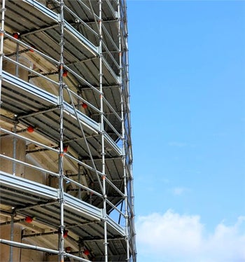 Lavori di risanamento energetico in un condominio (Foto: Agenzia provinciale per l'ambiente e la tutela del clima)