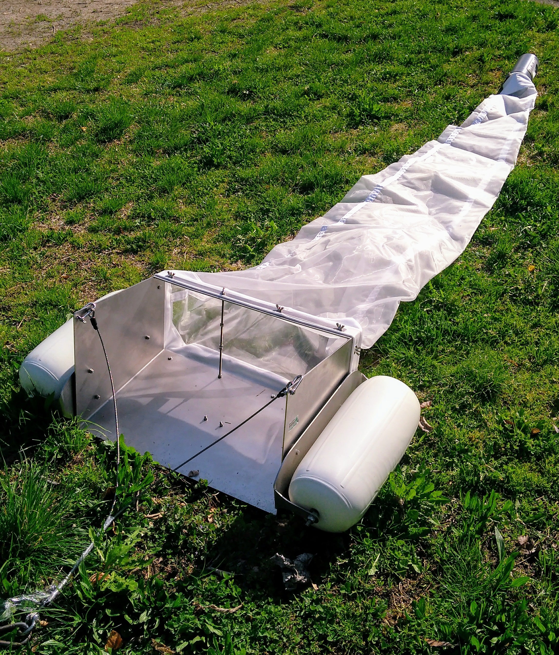 Manta Schleppnetz zur Probenahme von Mikroplastik (Foto: Landesagentur für Umwelt und Klimaschutz)