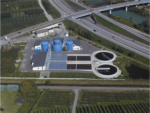 Die Kläranlage Lana (Foto: Landesagentur für Umwelt und Klimaschutz)