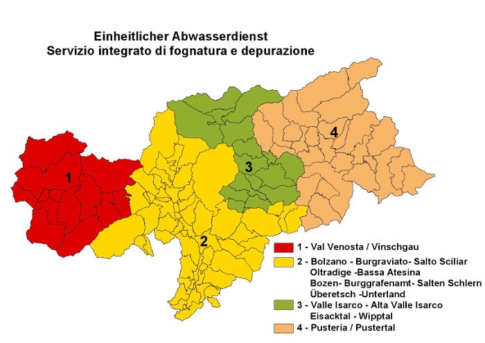 Optimale Einzugsgebiete OEG (Quelle: Landesagentur für Umwelt)