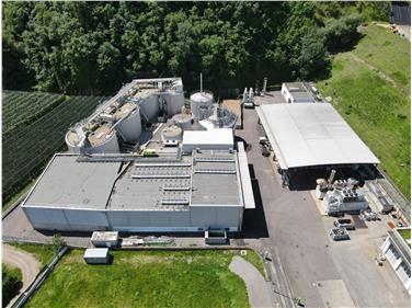 L'impianto di fermenteazione di Lana (Foto: Agenzia provinciale per l'ambiente e la tutela del clima/G.News)