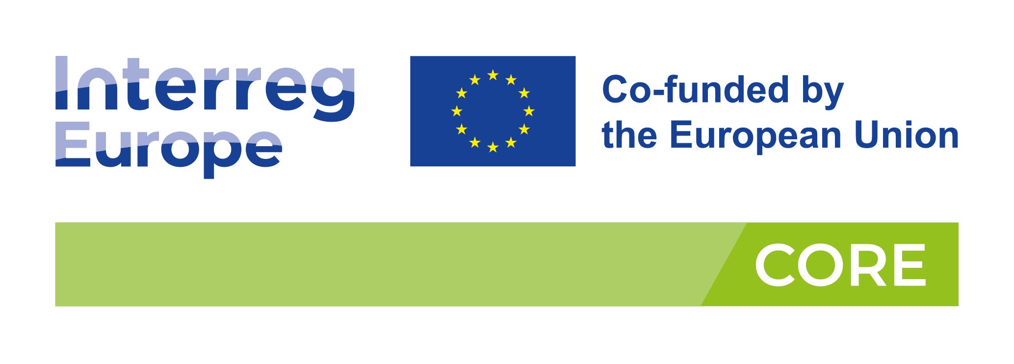 Logo des europäischen CORE-Projekts, welches im Rahmen des Interreg-Europe-Programms finanziert wird (Quelle: https://www.interregeurope.eu/core-0)