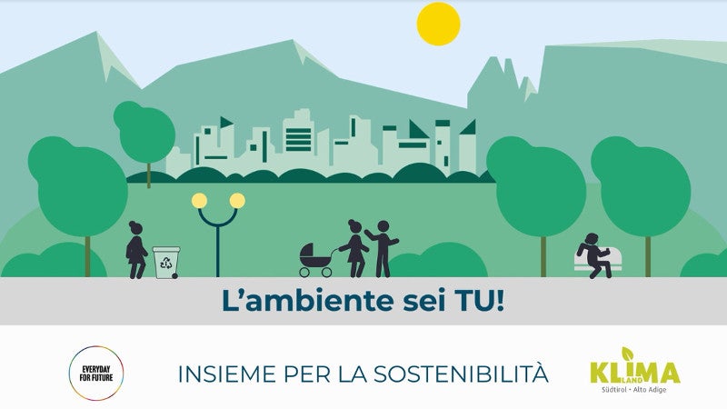 L'Ambiente sei TU! Insieme per la sostenibilità (Grafica: Agenzia provinciale per l'ambiente e la tutela del clima)