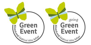 Logo GreenEvent e going GreenEvent (Fonte: Agenzia provinciale per l'ambiente e la tutela del clima)