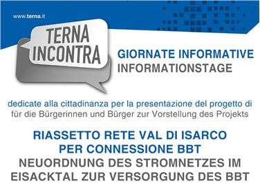 Flyer der Informationsveranstaltungen (Quelle: TERNA)