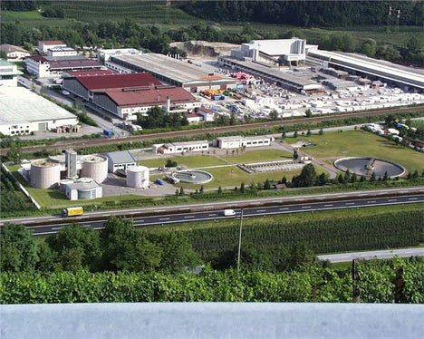 Die Kläranlage Brixen (Foto: Landesagentur für Umwelt und Klimaschutz)