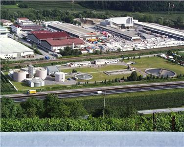 Die Kläranlage Brixen (Foto: Landesagentur für Umwelt und Klimaschutz)