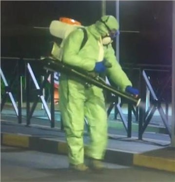 Disinfezione di strade e aree pubbliche (Foto: GNews)