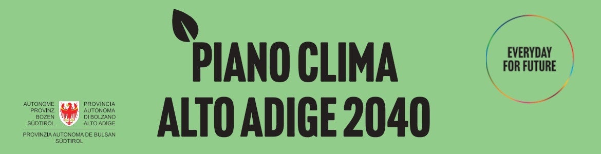 Logo Piano clima (Fonte: Piano clima Alto Adige 2040)