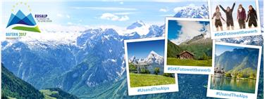 Homepage del sito web dedicato al concorso Us &amp; the Alps