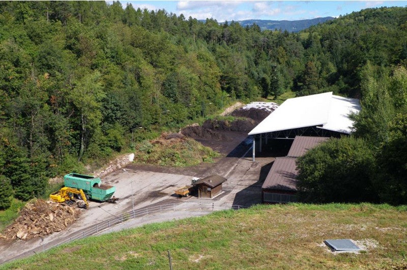 Kompostieranlage Eppan - Offene Mietenkompostierung von Bio- und Grünabfällen (Foto: Landesagentur für Umwelt und Klimaschutz)