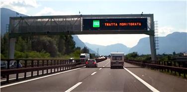 La segnaletica per indicare la velocità di transito raccomandata (foto: Agenzia provinciale per l'ambiente e la tutela del clima)
