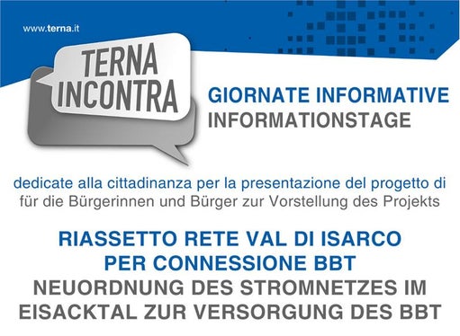 Flyer der Informationsveranstaltungen (Quelle: TERNA)