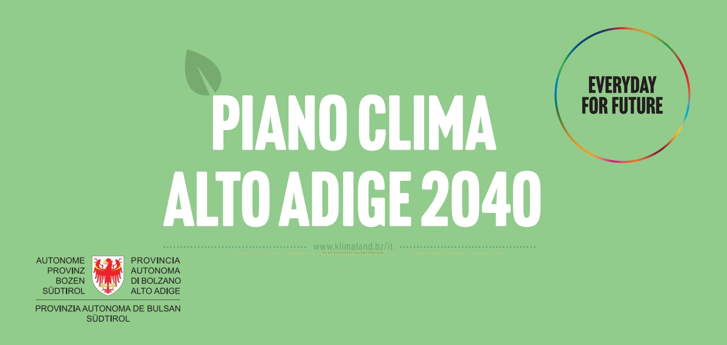 Piano clima Alto Adige 2040 >>
