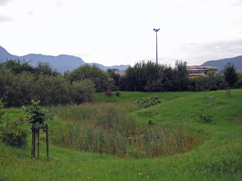 Beckenversickerung bei der Autobahnausfahrt Bozen Süd