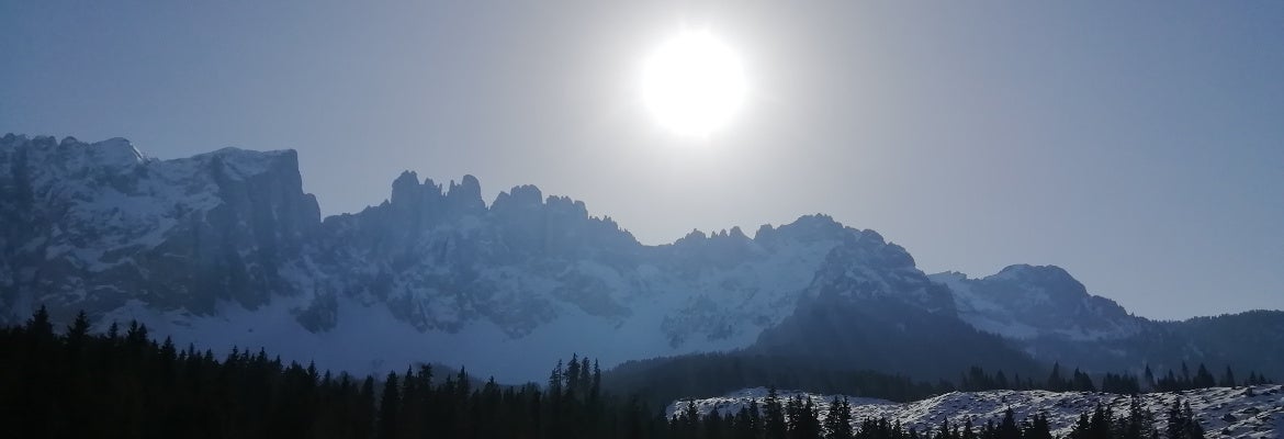 Im Winter, mit Schnee, der die Strahlung reflektiert, steigt der UV-Index erheblich an (Foto: Landesagentur für Umwelt und Klimaschutz)