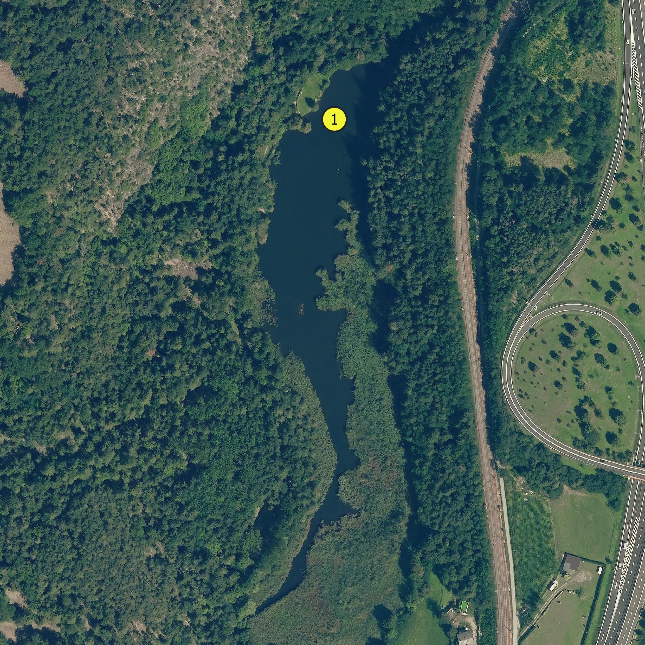 Monitoringpunkt Vahrner See (Foto: Landesagentur für Umwelt und Klimaschutz)