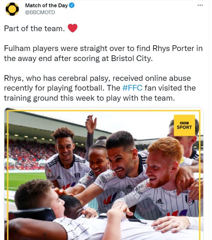 Fulham FC celebrate a goal with Rhys