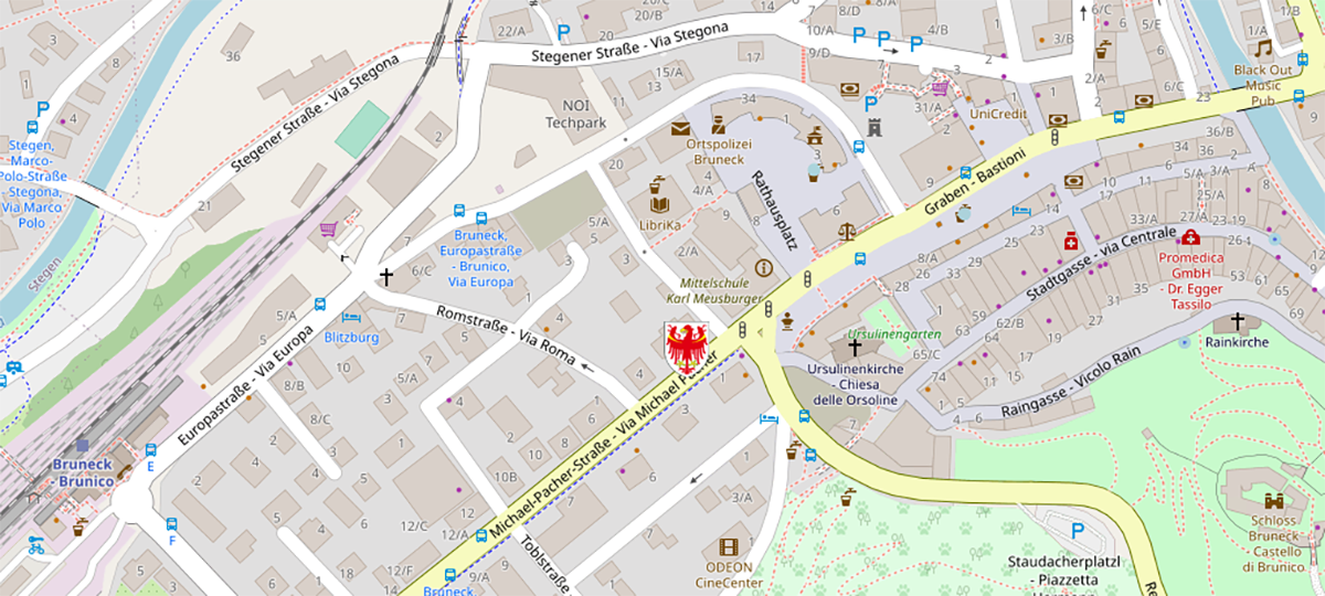 Standort der Außenstelle in Bruneck