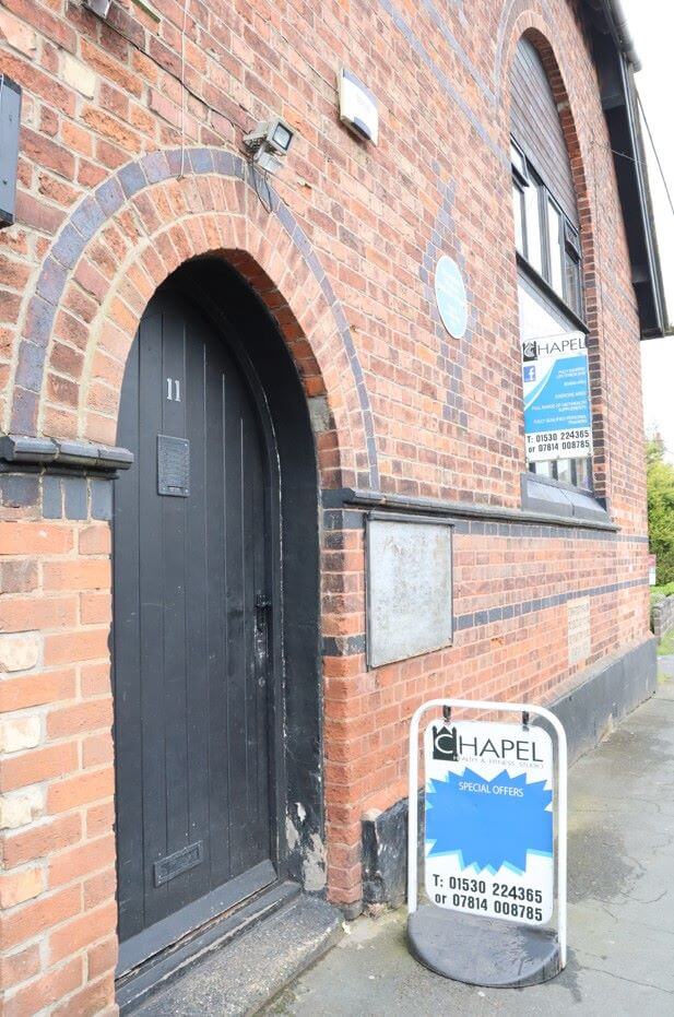 The outside of Chapel Fitness still resembles an old church 