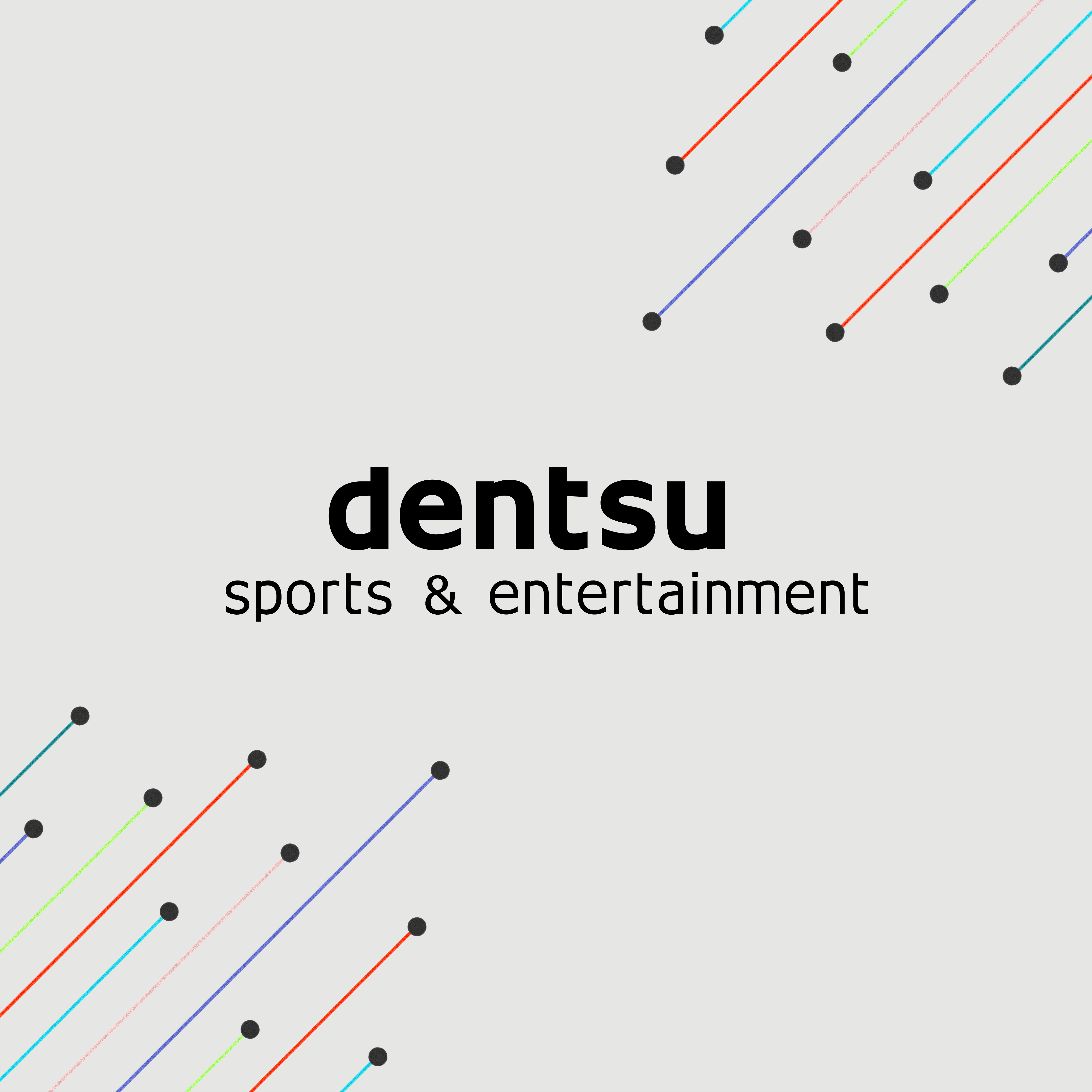grey background with the copy dentsu Sports & Entertainment in the centre