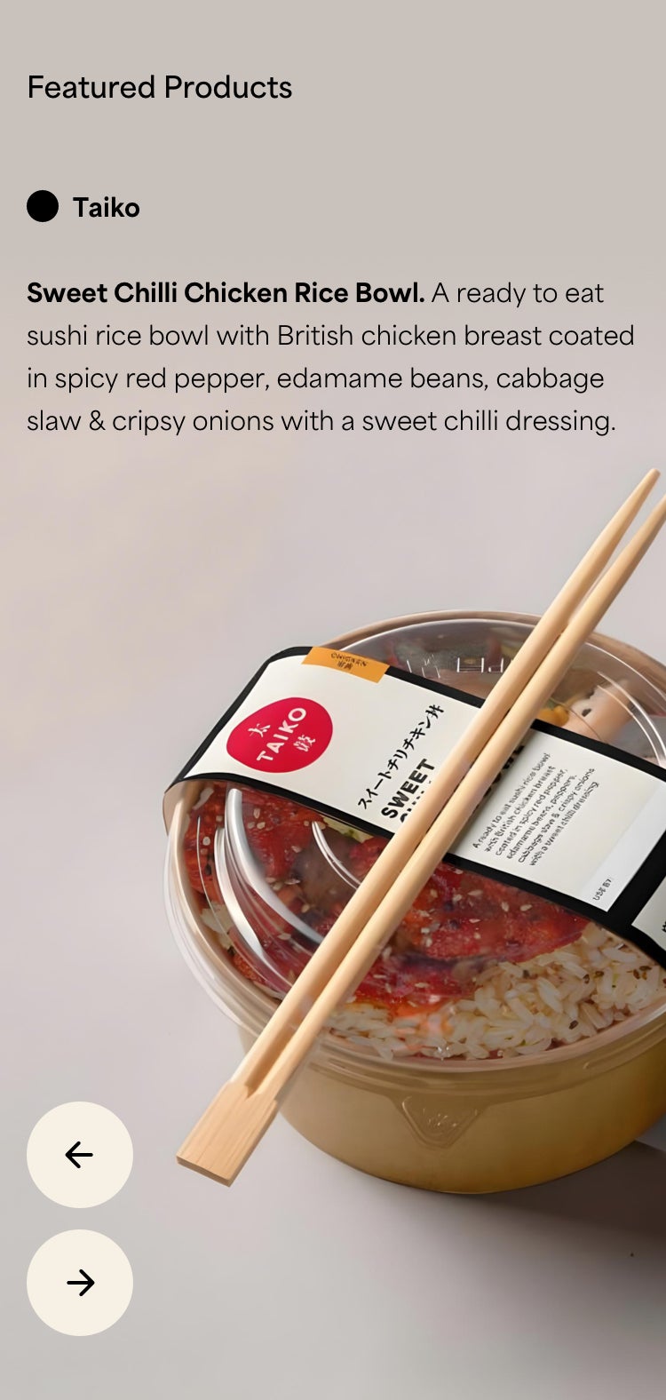 Taiko Food Mobile Bowl