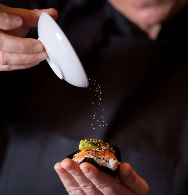 Taiko Food Desktop Website View Cluster with Hand