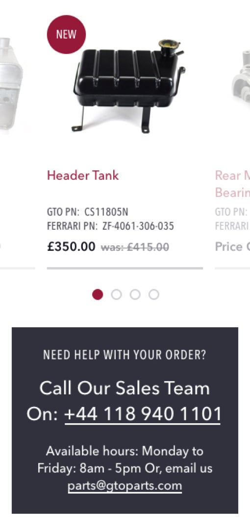 Mobile design for GTO related products