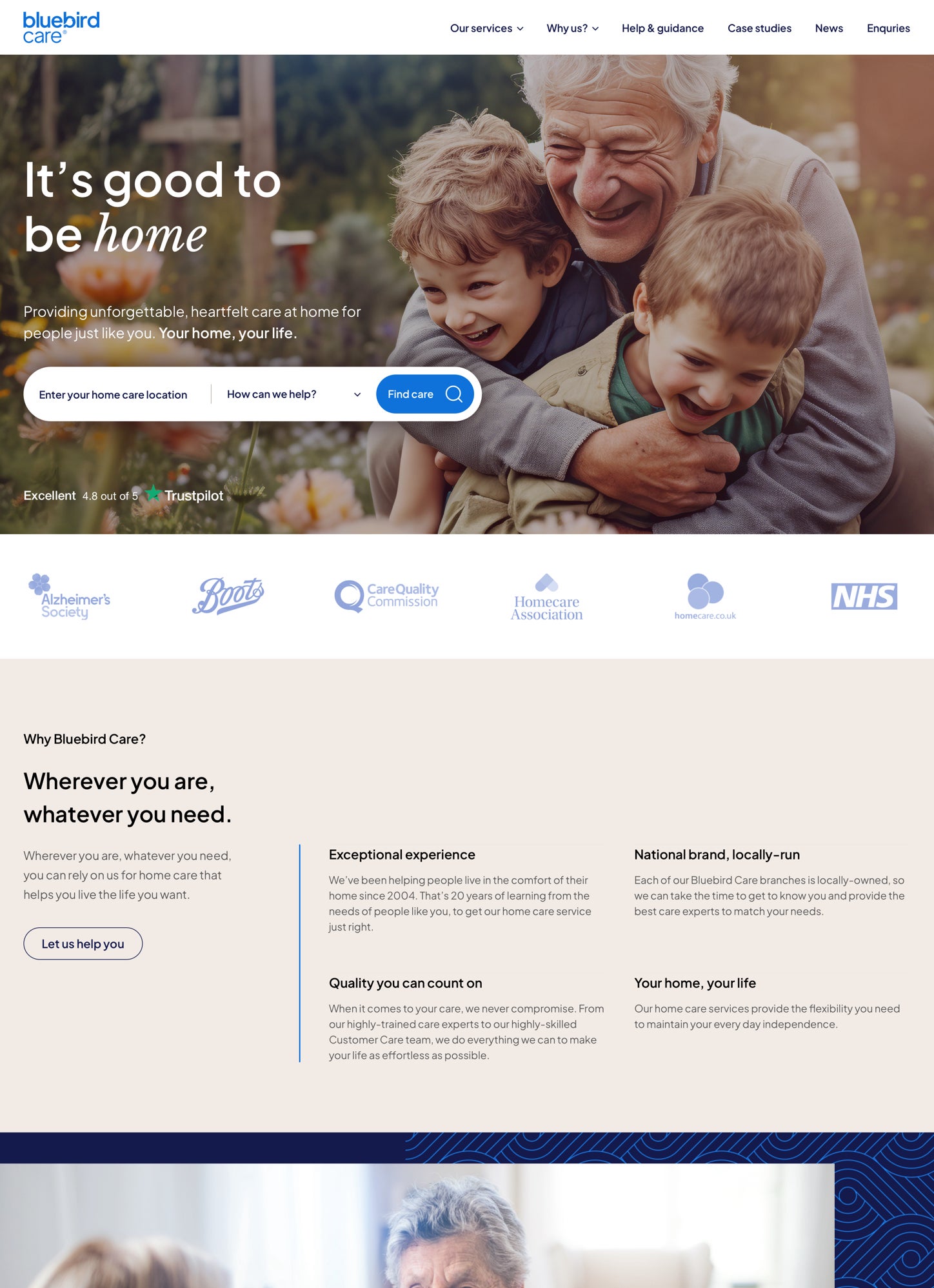 Desktop Version of the Website Page 2