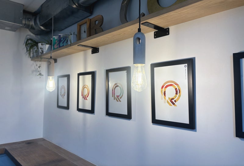 Ridgeway logos in picture frames