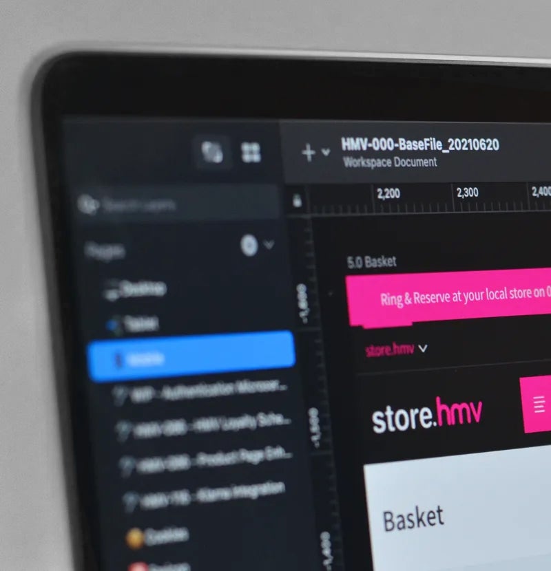 hmv website close up of Basket page