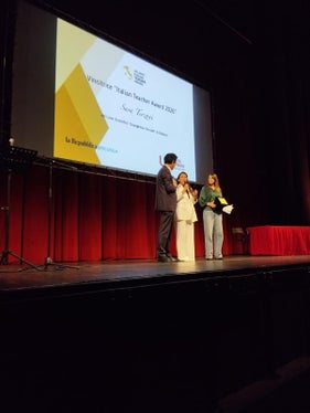 Un momento della premiazione