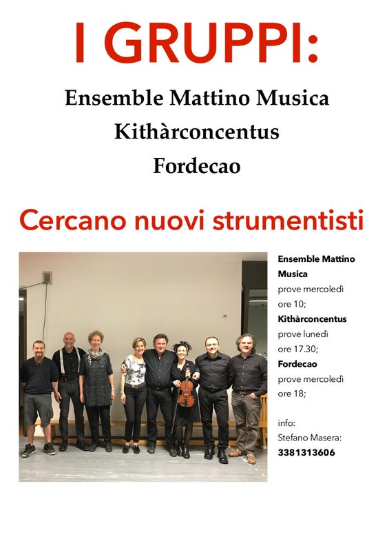 Volantino ricerca strumentisti (foto: Vivaldi)