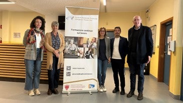 Nella foto Lorena Sala (Unione), la Direttrice Coretta Ceretta, i coordinatori della Formazione Continua sul Lavoro, Silvia Capelletti e Alessandro Lauria, e il dott. Pietro Perez (Unione). 