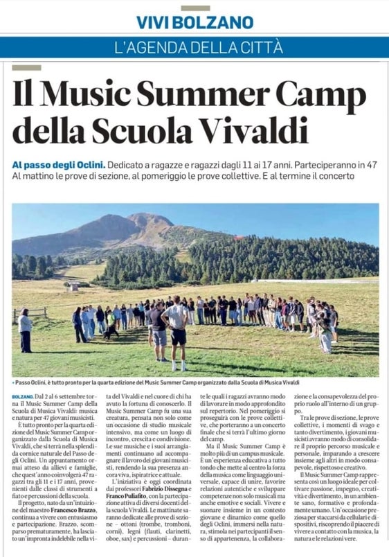 Articolo quotidiano Alto-Adige (foto: Vivaldi)