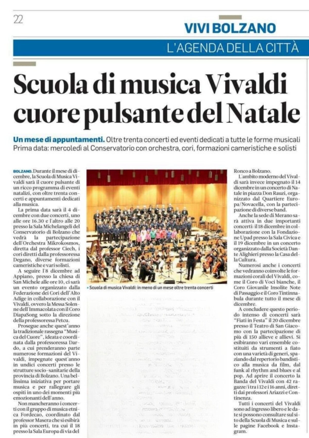 Articolo di giornale (foto: Vivaldi)