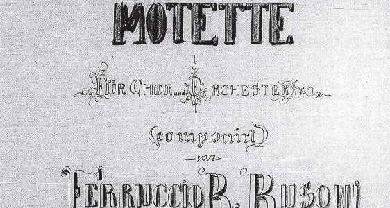 Frontespizio mottetto (foto: Marina Rubbo)