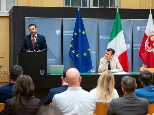 Un momento della conferenza stampa di chiusura dell'anno scolastico 2025/2026