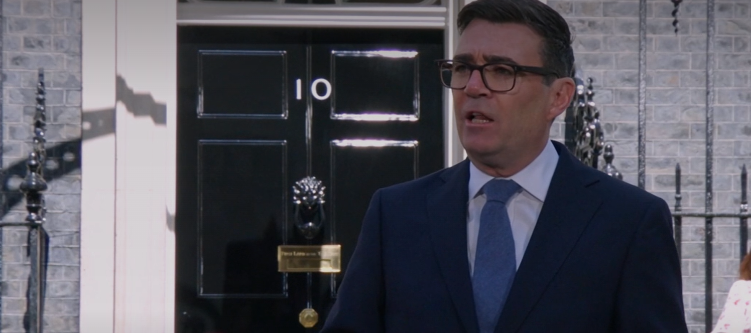 Andy Burnham arrives in Downing Street