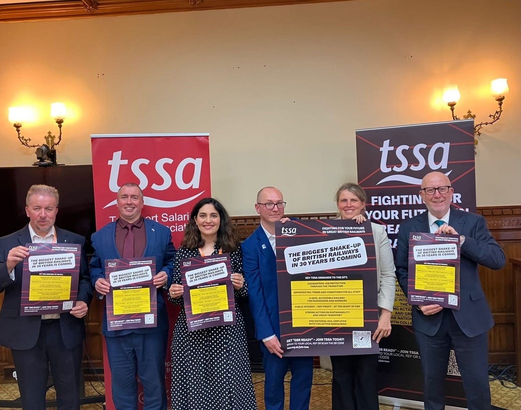 TSSA Staff and MPs in Parliament - meeting about Railways Bill